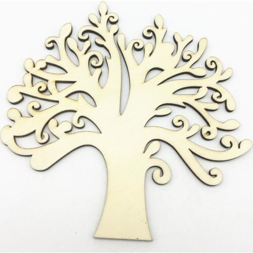 20pcs Blank Wooden Tree Embellishments Disks for DIY Crafts Cardmaking Scrapbooking Natural Color 12.5x12.5cm