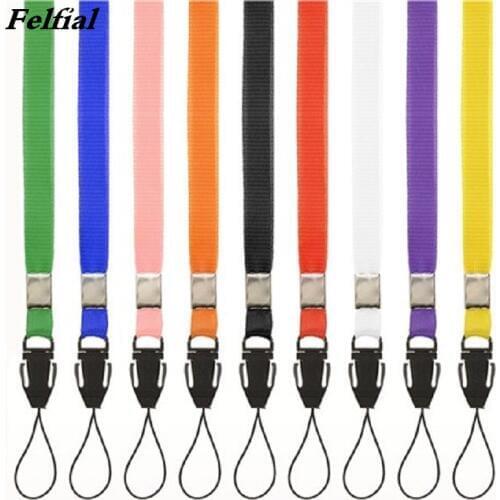Felfial 100pcs Brand New Fashion Simple Durable Neck Strap For ID Pass Card Badge Gym Key ,Mobile Phone USB Holder