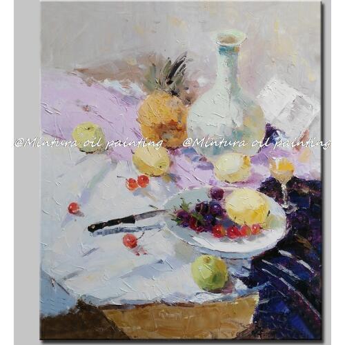 Hand Painted Palette Knife Oil Painting On Canvas Hand Made Still Life Oil Paintings For Living Room Home Decoration No Frame