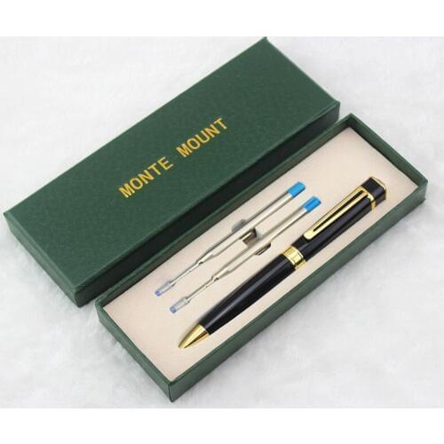 High quality Business office Metal Pen Surface Ballpoint Pen with Crystal Head Luxury Writing Stationery RollerBall Pens for Gif