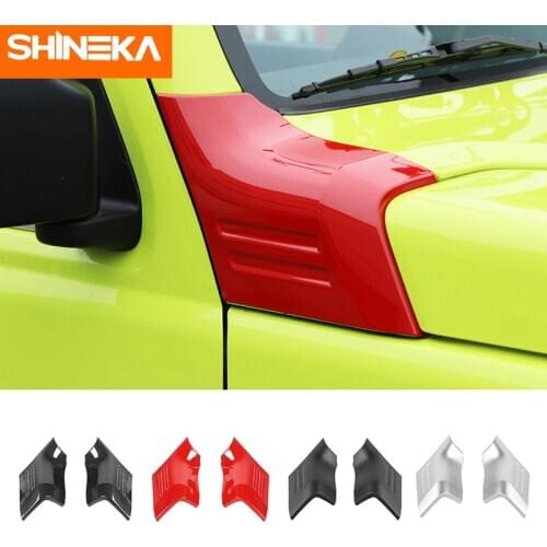 SHINEKA Car Stickers for Suzuki Jimny 2019+ Car Engine Angle Cover Hood Decoration Cover Accessories For Suzuki jimny 2019 2020