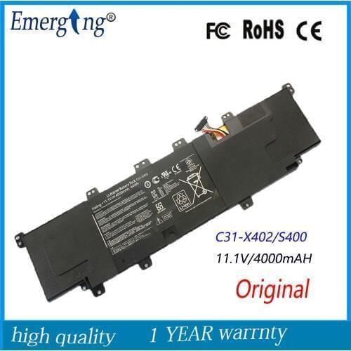 11.1V 44WH New Genuine Original Laptop Battery for ASUS VivoBook S300 S400 S400C S400CA S400E C31-X402