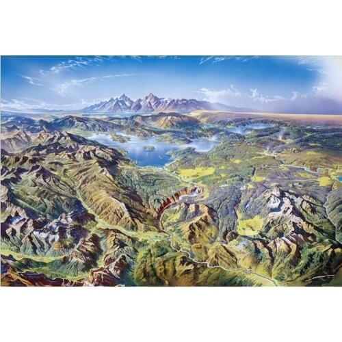 Yellowstone Nat The wooden puzzle Blooming flower 1000 pieces ersion jigsaw puzzle white card adult childrens educational toys