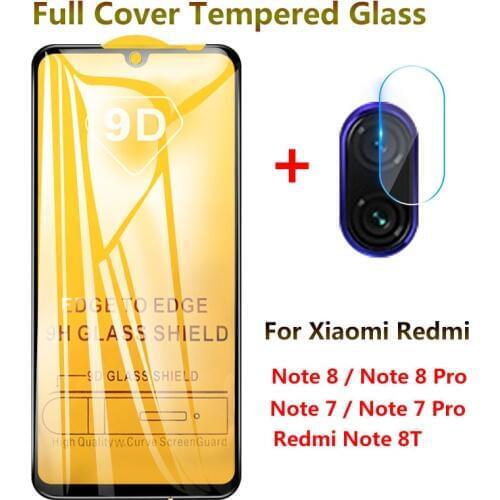 2-in-1 Camera Glass Redmi Note 8 7 Pro Tempered Glass Screen Protector For Xiaomi Redmi Note 8T Glass Rdmi 8A 7A Sreen protector
