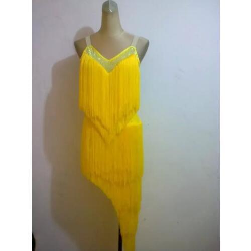 New style Latin dance costume sexy tassel diamond latin dance competition dress for womens child latin dance dresses 11 colors