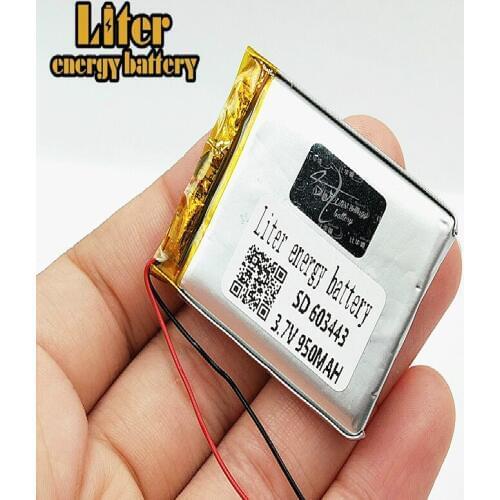 1/2/4Pcs 603443 3.7V 950mah Lithium polymer Rechargeable Battery with Protection Board For Bluetooth GSP Digital Products