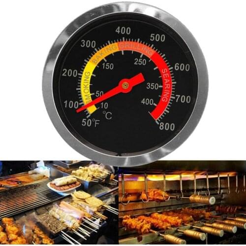1PC New Steel Barbecue BBQ Smoker Grill Thermometer Gauge Temperature 50-400 Celsius Degrees Thermometer Oven