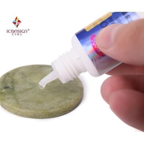 10 pcs/Lot Eyelash Makeup Tools Natural Tray Container Round Jade Stone Eyelash Glue Tool slow the glue to Dry
