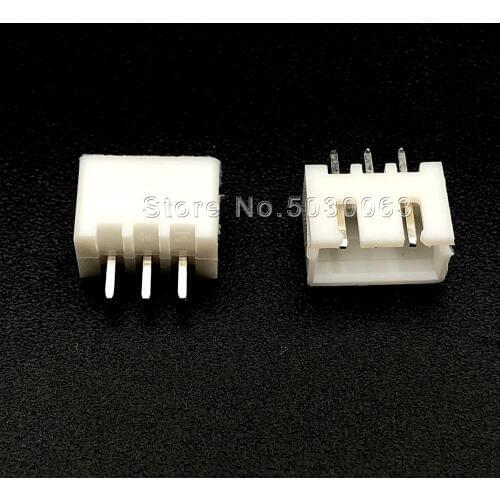 100pcs/lot XH2.54 3P 3pin XH-3A wire Connector XH 2.54mm spacing 180 angle straight pin Header PCB Car