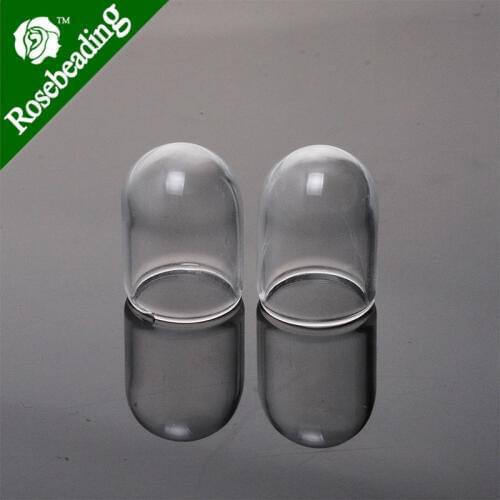 18x25mm Tubular Glass Jar Vial,Caliber 15mm,round button,Small Glass Bottles,sold 10pcs/lot-10018425