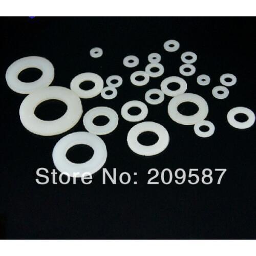 200pcs Nylon Flat Washer M6 (ID) x 12 (OD) x 1.5mm Thick