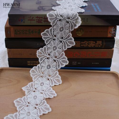 5yard lace fabric wedding decoration small flower embroidery cotton lace for needlework trimmings for clothing dress accessories
