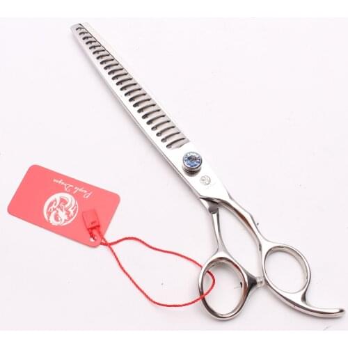 8" 22.5cm Purple Dragon Shiny Pets Clipping Shears Grooming-for-dogs Cats Hair Clipper 23 Teeth Fish Bone Thinning Shears Z4004