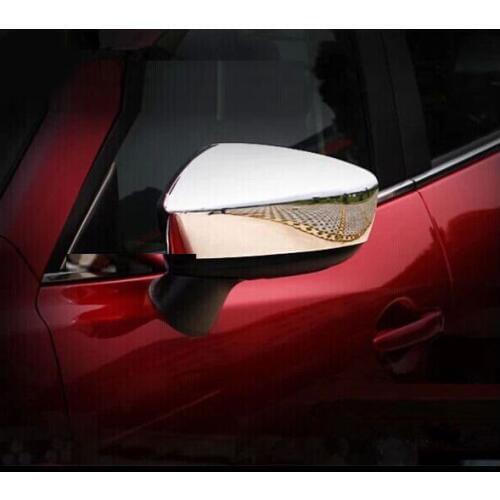 ACCESSORIES FIT FOR MAZDA 3 AXELA 2014 2015 2016 CHROME SIDE DOOR MIRROR COVER TRIM MOLDING CAP OVERLAY GARNISH AXELA WING