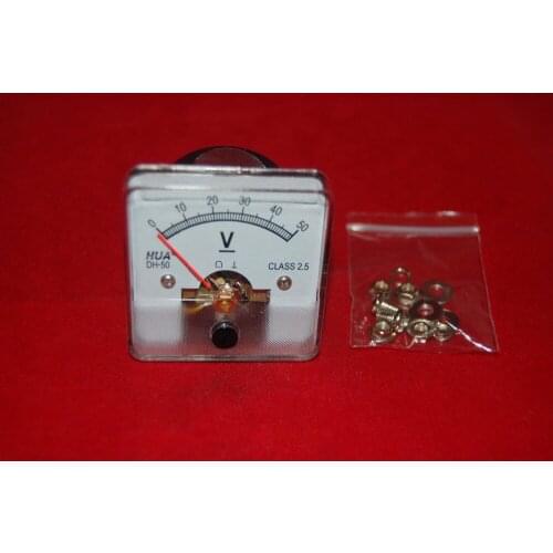 DC 0-50V Analog Voltmeter Analogue Voltage panel meter 50*50mm directly Connect