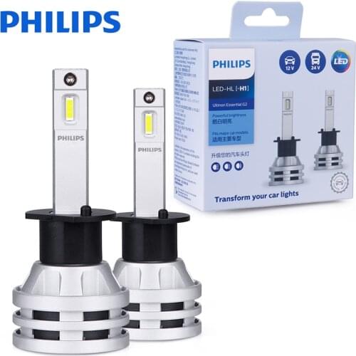 Auto LED H1 Fog Lamp Car Accessories H1 LED Philips Ultinon Essential G2 LED 6500K Car Headlight 12V 24V Stylish DIY Repair