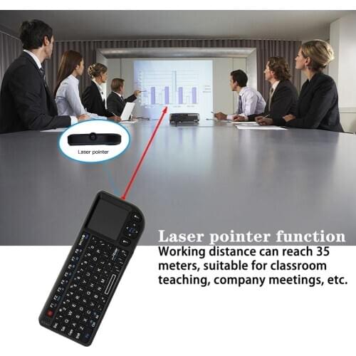 Support Dropshipping A8 2.4GHz Mini Backlit Wireless Keyboard Air Mouse Touchpad for Projector TV Box Wireless Keyboard