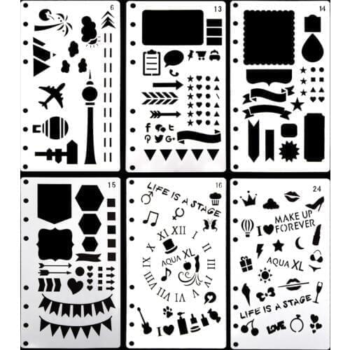 Bullet Journal Stencil Plastic Planner DIY Craft Drawing Template Diary Decor A6