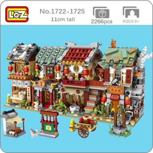 CB Architecture City Street Chinatown Restaurant Wine Pub Blacksmith Pawnshop Store Shop Mini Blocks Bricks Building Toy No Box