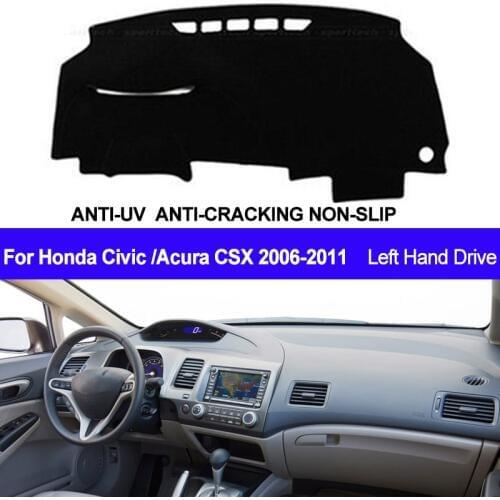 TAIJS Car Dashboard Cover Dash Mat Dash Board Pad Carpet Dashmat Anti-UV For Honda Civic Acura CSX 2006 2007 2008 2009 2010 2011