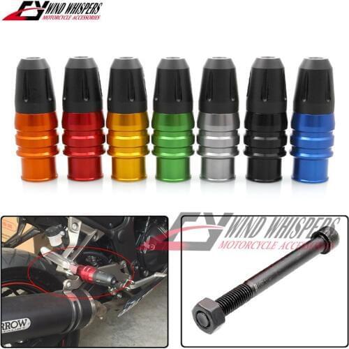 CNC Exhaust Slider Crash Protector Anti Crash Pad Protection For Kawasaki ZX-6R ZX-10R Z800 Z250 Z300 Z1000 Z900 Z650 Z750
