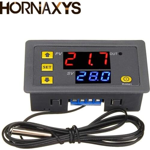 W3230 Mini Digital Temperature Controller 12V 24V 220V Thermostat Regulator Heating Cooling Control Thermoregulator With Sensor
