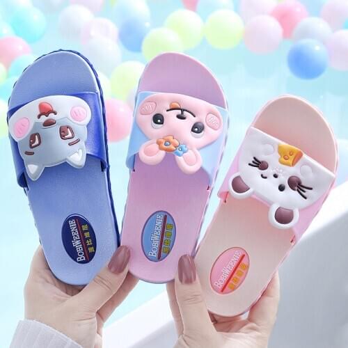 Childrens Slippers 7-12 Years Old Summer Boys and Girls Indoor Non-slip Soft Bottom Princess Baby Sandals and Slippers