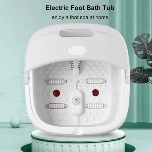 Electric Foot Bath Tub Water Spa & Foot Massage Basin for Soaking Feet Toe Ankles Foldable & Portable Foot Massager