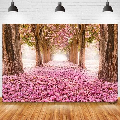 Spring Floral Photography Backdrop Flowers Sea Forest Background For Photo Studio Portrait Birthday Party Baby Wedding Photocall