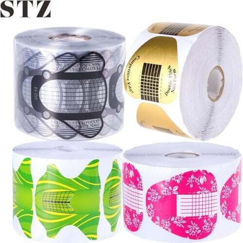 500/Set Nail Extension Form Acrylic French Tips Mold UV Gel Polish Nail Art Guide Stencil Sticker Tools Manicure #941-2