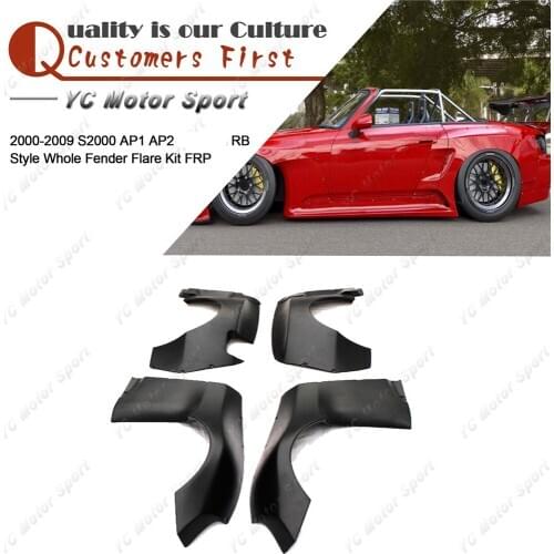 FRP Fiber Glass PD RB Style Fender Kit Fit For2000-2009 S2000 AP1 AP2 +60mm Front Fender +75mm Rear Fender Flare