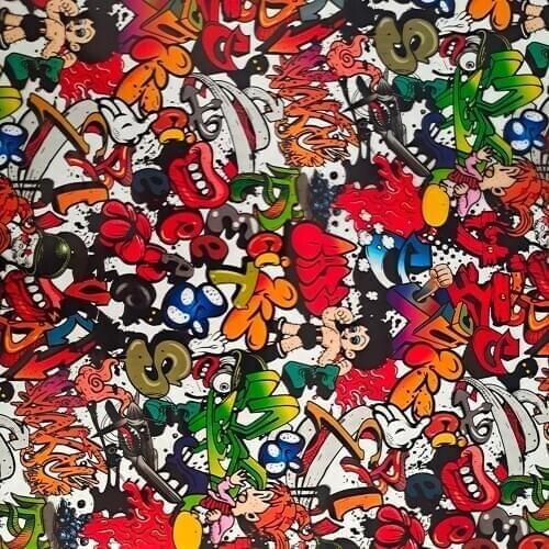 Free shipping 0.5mX2m/10m cartoon bomb TSCW1966 water transfer printing hydrographics film for car