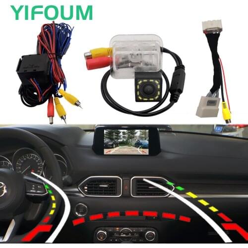 Fisheye Dynamic Trajectory HD Car Rear View Backup Camera For Mazda CX-5 CX5 2015 2016 2017 2018 & Original Factory Screen