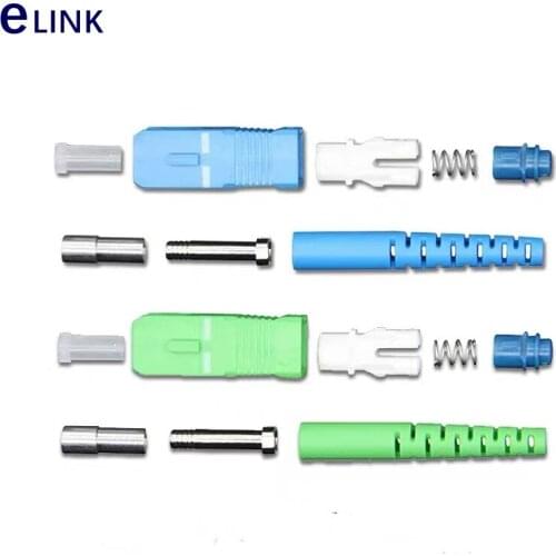 1000pcs SC fiber connector KITS for drop cable Unassembled plastic stopper SM MM OM3 OM4 2.0*3.0mm ftth SC connector accessories