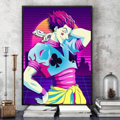 HD Prints Modular Hisoka Morow Pictures Home Decoration Wall Art Anime Character Canvas Painting For Modern Bedroom Poster Frame