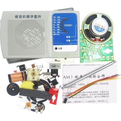 1set DC3V DIY ZX2051 Type IC FM AM Radio Kit Electroinc Learning Kit