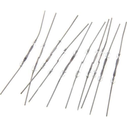 2021 New 10 Pcs 2x14mm Reed Switch Normally Open Magnetic Induction Switch Electromagnetic N/O