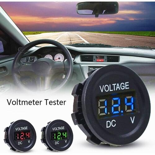 1PC LED Panel Digital Voltage Meter Car Motorcycle DC5V-48V Voltmeter Waterproof Voltage Meter Tester Monitor Display