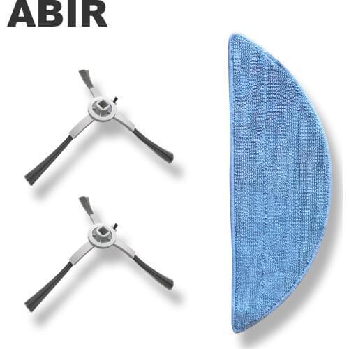 Original Spare Parts for Robot Vacuum Cleaner ABIR X5,X6,X8 ,Includes Side Brus 2pcs,Mop 1pc