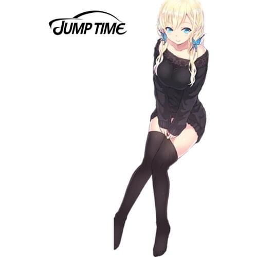 JumpTime 13cm x 4.8cm 3D Sexy Girl Boku wa Tomodachi ga Sukunai Anime Waterproof Car Window Bumper Accessories Car Sticker