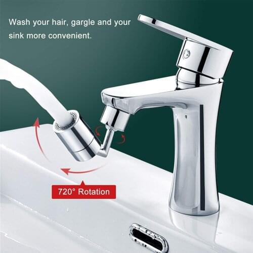 720° Rotate Flexible Faucet Sprayer Universal Splash Filter Faucet Spray Head Wash Basin Kitchen Tap Extender Adapter Nozzle