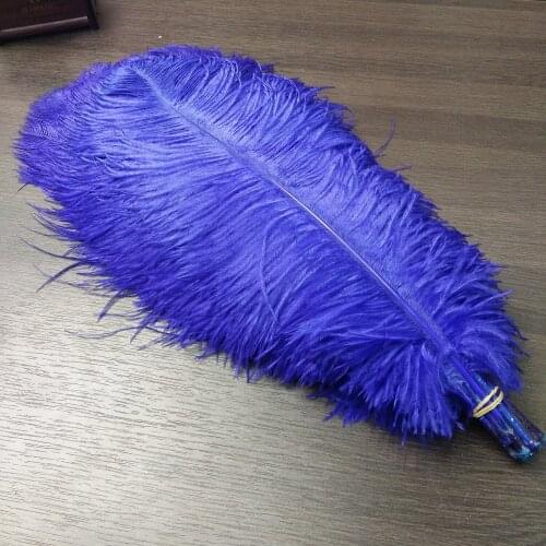High Quantity 100pcs Beautiful Blue Natural ostrich feathers 18-20inches/45-50cm DIY jewelry Christmas Halloween Decoration