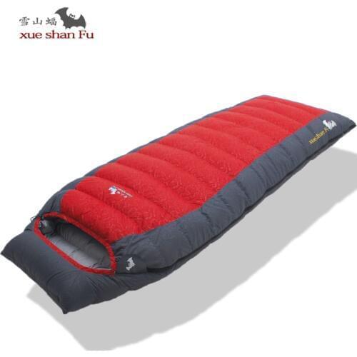 Xueshanfu High Quality White Goose Down 1800G/2000G/2200G Filling Comfortable Waterproof Sleeping Bag Schlafsack