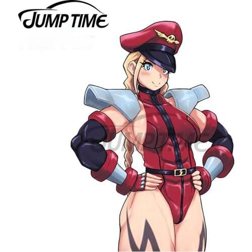 Jump Time 13 x 9.2cm Sexy Lady Funny Car Stickers DIY Occlusion Scratch Decal Suitable for VAN RV SUV Decoration