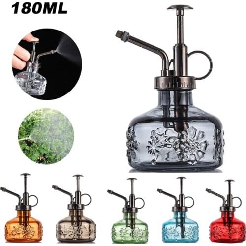 1Pc Creative 7 Colors Plant Mister Glass Watering Spray Bottle Portable 180ml Water Can Garden Supplies