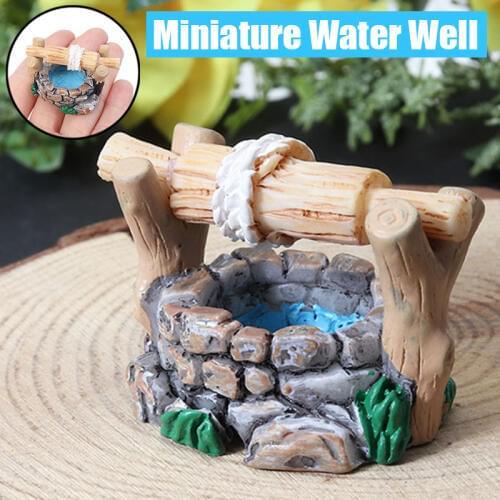 1pc New DIY Miniature House Vintage Water Well For Fairy Garden Bonsai Home Garden Decoration