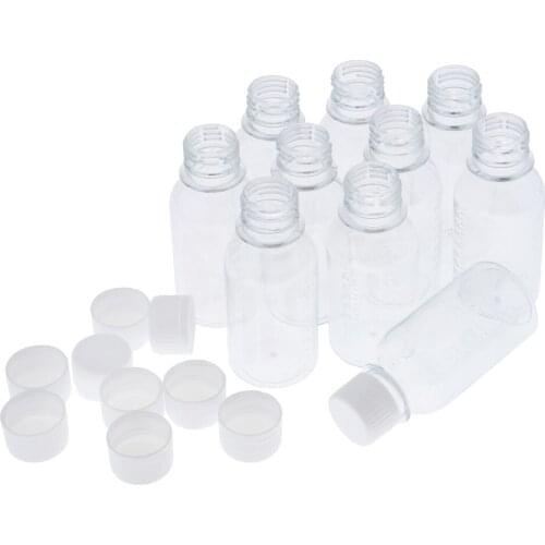 10pcs Plastic Cosmetic Containers, Cream Box/Bottle Make Up Cream Pot Jar /Nail Powder Bottles /Powder Container