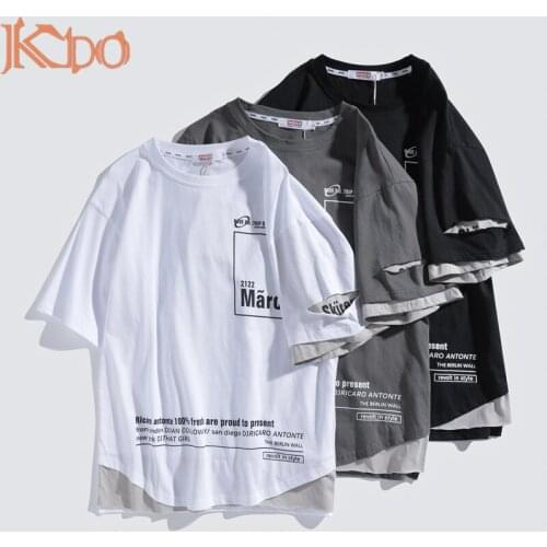 2020 New Man T Shirt Short Sleeve O Neck White Black Grey Cotton Casual Male Tops Soft Loose Japanese Korea Oversized XL XXL