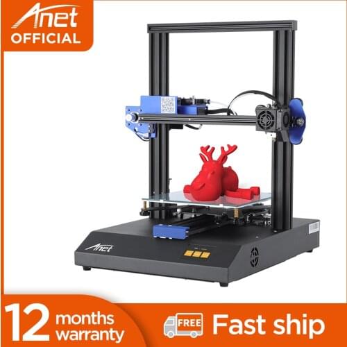 Anet ET4-X 3D Printer High Precision Diy Kit Aluminum Alloy Frame with 2.8inch Touch Screen FDM 3D Printer with 10m PLA Filament