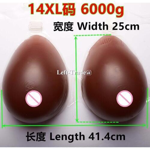 5000g Large Realistic Full Silicone Breast Forms with shoulder straps Big False Boobs for shemale crossdressing